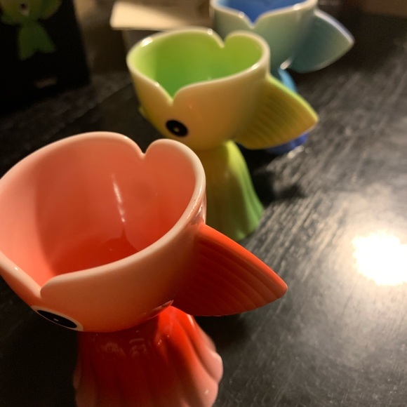 A di Alessi Goldfish 4 Eggcups
fine bone china Hand-decorated BNWB - Picture 5 of 6